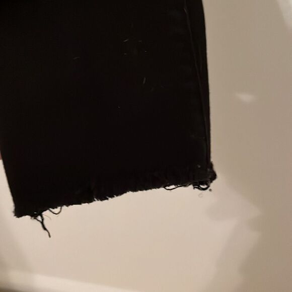 MADEWELL High Riser Skinny Skinny Raw Hem Black Jean - Picture 3 of 7